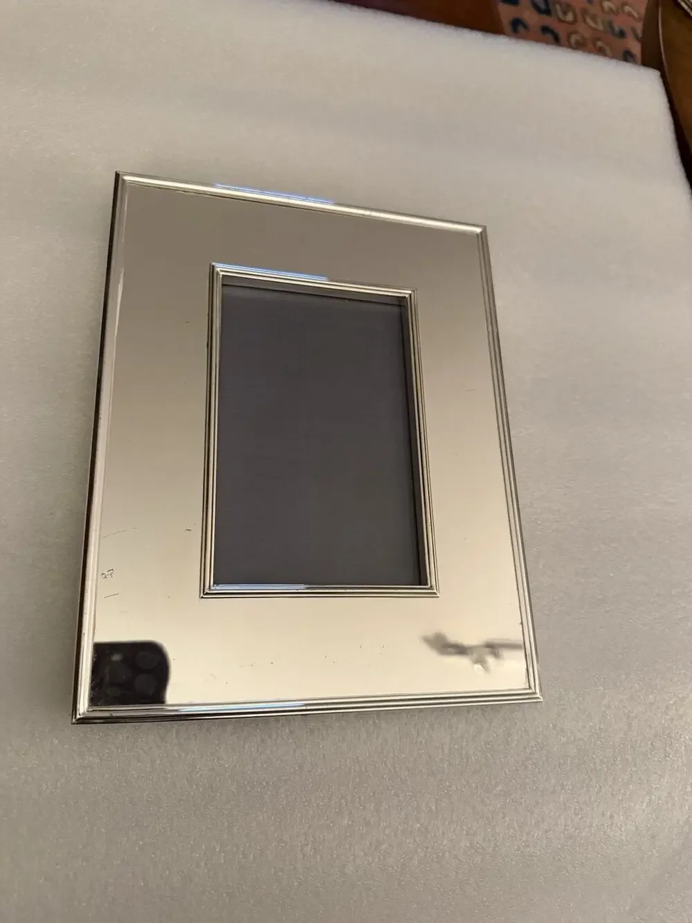 Reed & Barton Silverplate Photo Frame 4x6 Silver